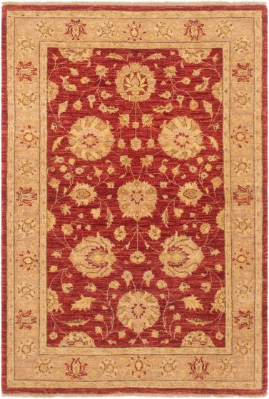 Afghan Chobi Finest 4'3" x 6'3" Hand-knotted Wool Rug 