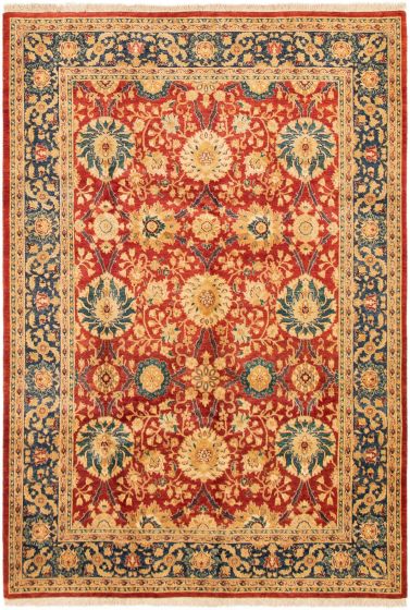 Pakistani Peshawar Oushak 6'1" x 8'10" Hand-knotted Wool Rug 