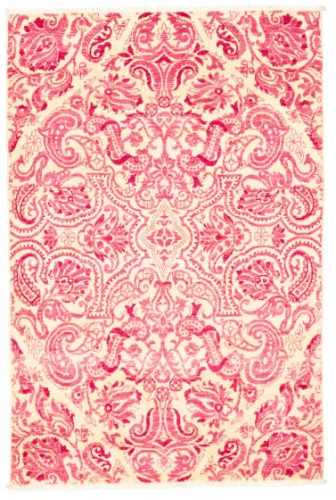 Pakistani Lahore Finest Collection 4'1" x 6'1" Hand-knotted Wool Rug 