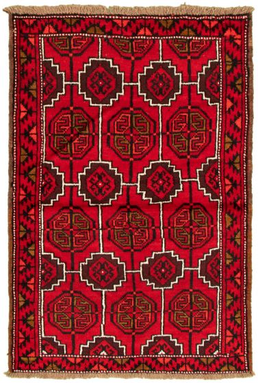 Afghan Akhjah 3'7" x 5'5" Hand-knotted Wool Rug 