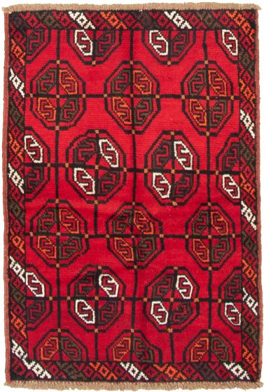 Afghan Akhjah 3'3" x 5'0" Hand-knotted Wool Rug 