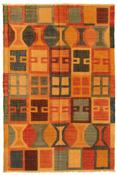 Turkish Sundance 4'0" x 6'0" Flat-Weave Wool Kilim 