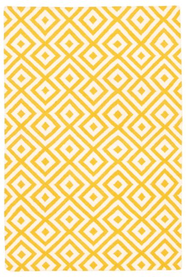 Indian Marrakech 4'6" x 6'7" Flat-Weave Wool Kilim 