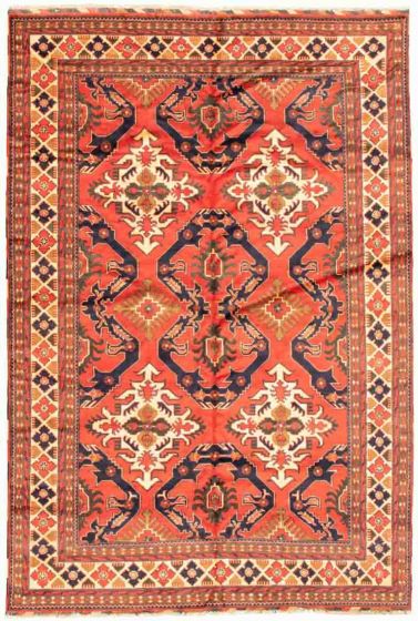 Afghan Finest Kargahi 6'8" x 9'10" Hand-knotted Wool Rug 