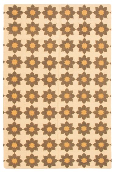 Pakistani Lahor Finest 5'6" x 8'9" Flat-Weave Wool Tapestry Kilim 