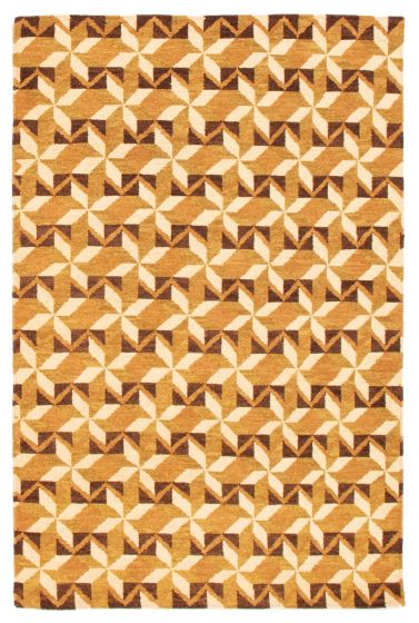 Pakistani Lahor Finest 3'9" x 5'9" Flat-Weave Wool Tapestry Kilim 