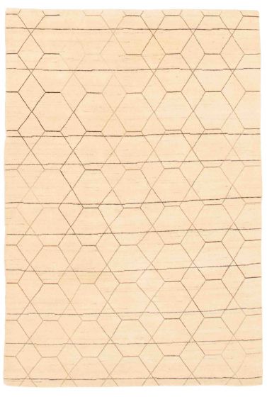 Indian Ananda 5'1" x 7'6" Hand Loomed Wool Rug 
