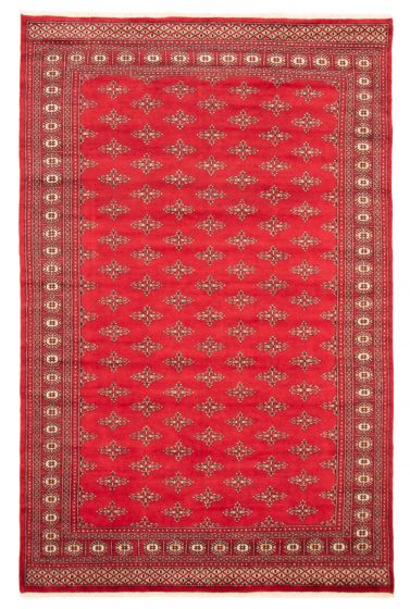 Pakistani Finest Peshawar Bokhara 6'5" x 9'11" Hand-knotted Wool Rug 