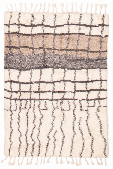 Indian Tangier 4'10" x 8'0" Hand-knotted Wool Rug 