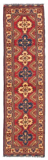 Afghan Finest Kargahi 2'10" x 9'10" Hand-knotted Wool Rug 