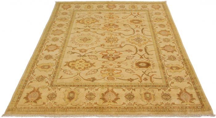 Pakistani Peshawar Oushak 7'10" x 10'5" Hand-knotted Wool Rug 
