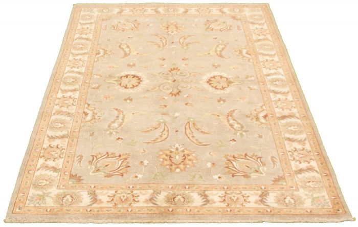 Indian Chobi Twisted 6'2" x 9'2" Hand-knotted Wool Rug 