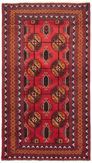 Afghan Royal Baluch 3'7" x 6'4" Hand-knotted Wool Rug 