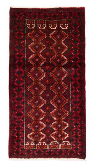 Afghan Royal Baluch 3'3" x 6'9" Hand-knotted Wool Rug 