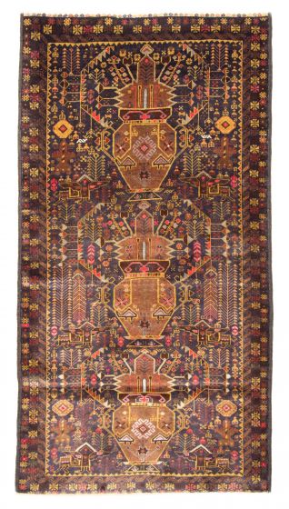 Afghan Teimani 3'5" x 6'4" Hand-knotted Wool Rug 