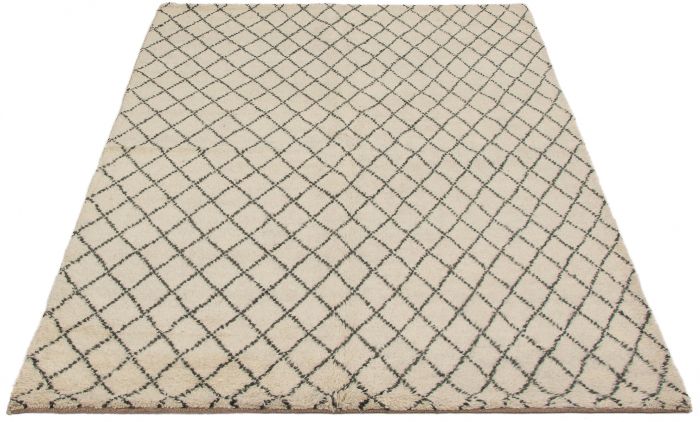 Indian Arlequin 6'0" x 9'0" Hand-knotted Wool Rug 