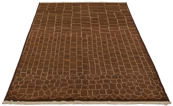 Indian Tangier 6'1" x 9'2" Hand-knotted Wool Rug 