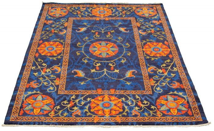 Pakistani Lahore Finest Collection 8'0" x 10'0" Hand-knotted Wool Rug 