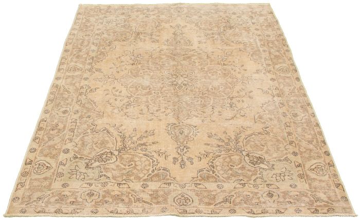 Turkish Antalya Vintage 6'2" x 9'2" Hand-knotted Wool Rug 