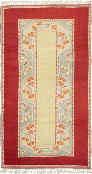 Turkish Melis Vintage 3'10" x 7'2" Hand-knotted Wool Rug 