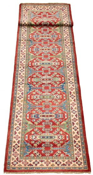 Afghan Finest Ghazni 2'11" x 12'11" Hand-knotted Wool Rug 