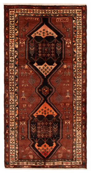 Persian Style 4'7" x 9'2" Hand-knotted Wool Rug 