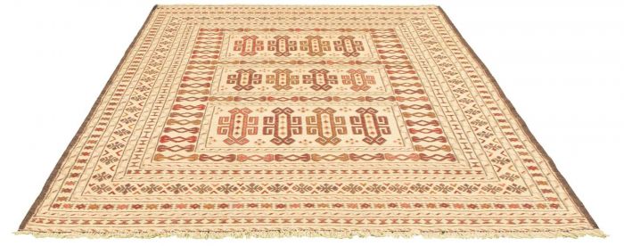 Turkish Shiravan SMK 4'5" x 6'0" Flat-Weave Wool Kilim 