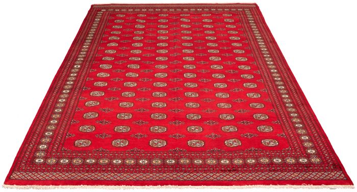 Pakistani Finest Peshawar Bokhara 9'1" x 11'10" Hand-knotted Wool Rug 