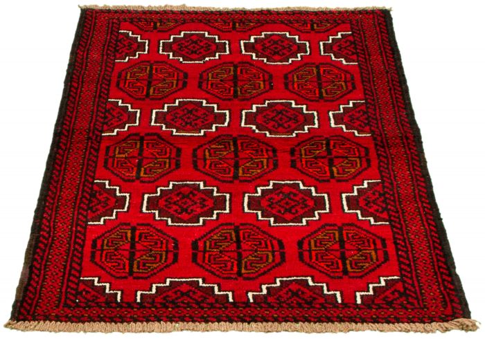 Afghan Akhjah 3'5" x 5'7" Hand-knotted Wool Rug 