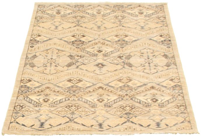 Pakistani Finest Peshawar Ziegler 4'2" x 6'2" Hand-knotted Wool Rug 