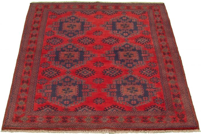 Afghan Finest Khal Mohammadi 4'2" x 6'4" Hand-knotted Wool Rug 