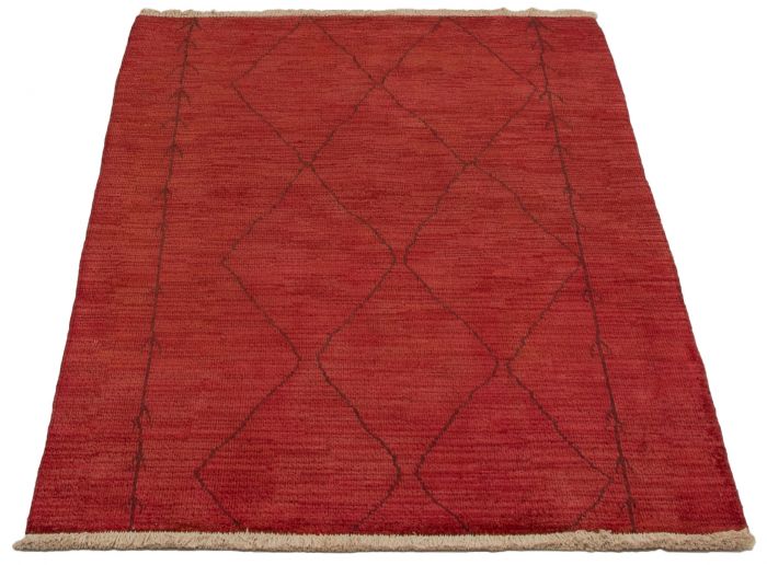 Indian Vibrance 4'0" x 6'0" Hand-knotted Wool Rug 