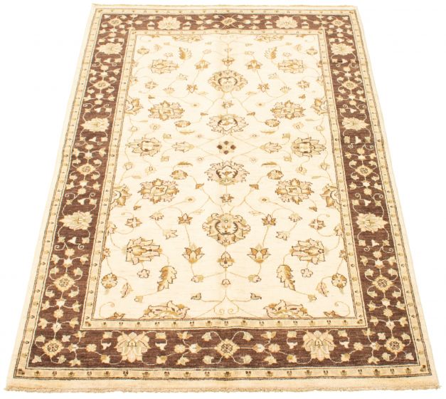 Indian Chobi Twisted 6'1" x 9'1" Hand-knotted Wool Rug 