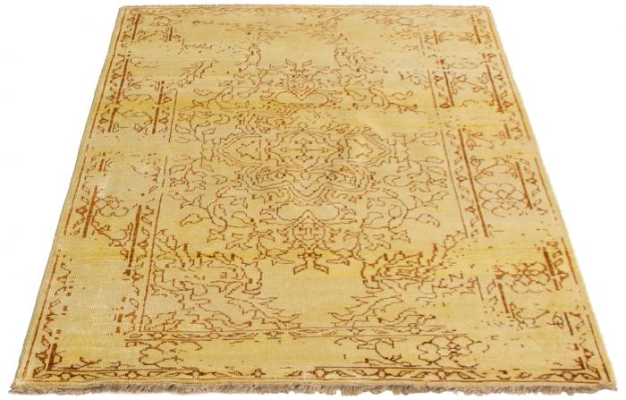Indian Color transition 5'7" x 7'6" Hand-knotted Bamboo Silk Rug 