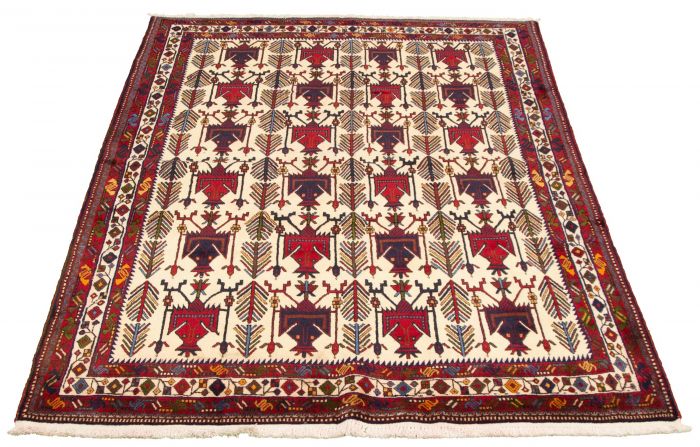 Persian Style 5'7" x 8'7" Hand-knotted Wool Rug 