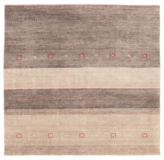 Indo Gabbeh 3'9" x 3'11" Hand Loomed Wool Rug 