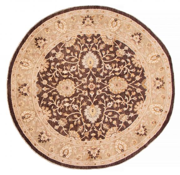 Pakistani Peshawar Oushak 8'0" x 8'0" Hand-knotted Wool Rug 
