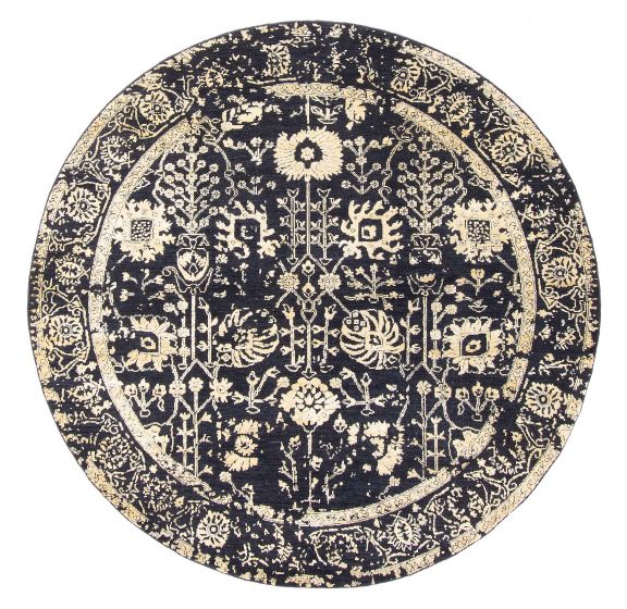 Indian Heritage 6'0" x 6'0" Hand-knotted Silk & Wool Rug 