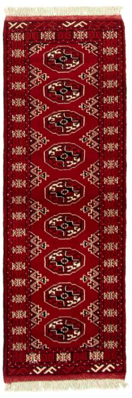 Turkmenistan Turkman 2'0" x 6'2" Hand-knotted Wool Rug 