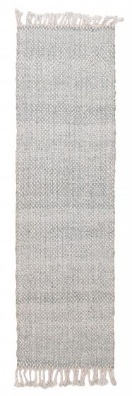 Indian Sienna 2'2" x 7'9" Braid weave Wool Rug 