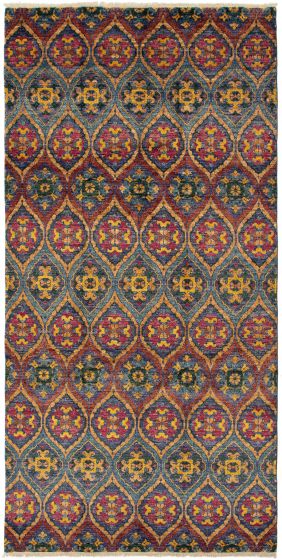 Indian Shalimar 6'1" x 12'5" Hand-knotted Wool Rug 