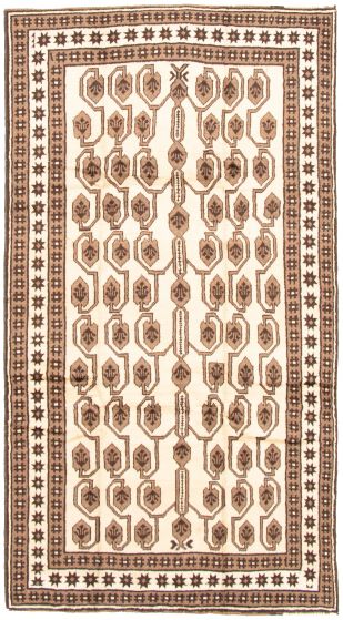 Afghan Akhjah 5'4" x 9'6" Hand-knotted Wool Rug 