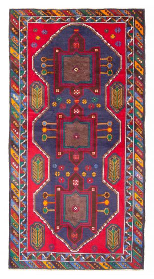 Afghan Teimani 3'5" x 6'9" Hand-knotted Wool Rug 
