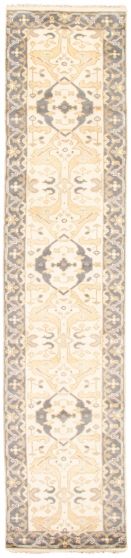 Indian Royal Oushak 2'5" x 12'1" Hand-knotted Wool Rug 