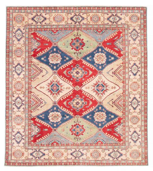 Afghan Finest Ghazni 8'2" x 8'9" Hand-knotted Wool Rug 