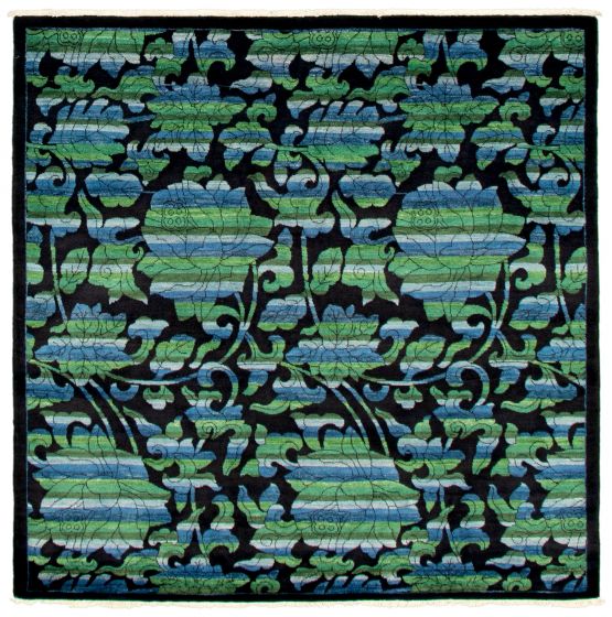 Pakistani Lahore Finest Collection 6'0" x 6'0" Hand-knotted Wool Rug 