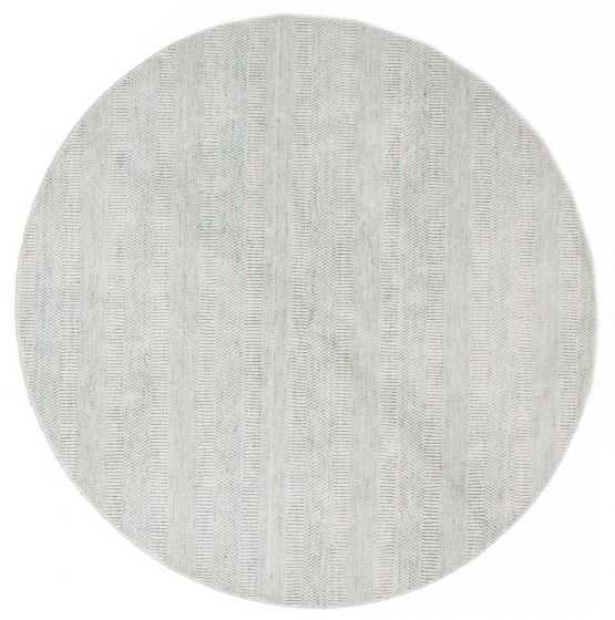 Indian Silk Shadow 6'0" x 6'0" Hand Loomed Wool & Viscose Rug 