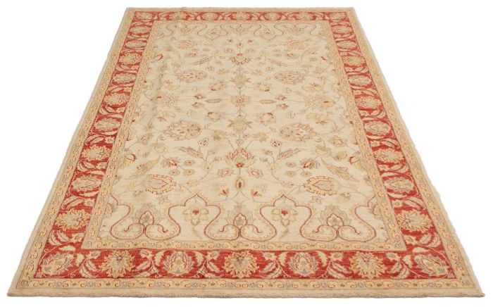 Afghan Chobi Finest 6'6" x 10'7" Hand-knotted Wool Rug 