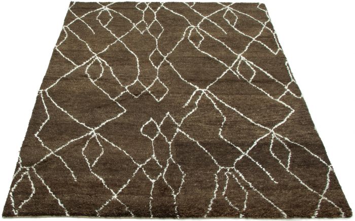 Indian Arlequin 6'0" x 9'0" Hand-knotted Wool Rug 