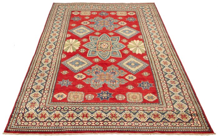 Afghan Finest Ghazni 6'6" x 9'5" Hand-knotted Wool Rug 